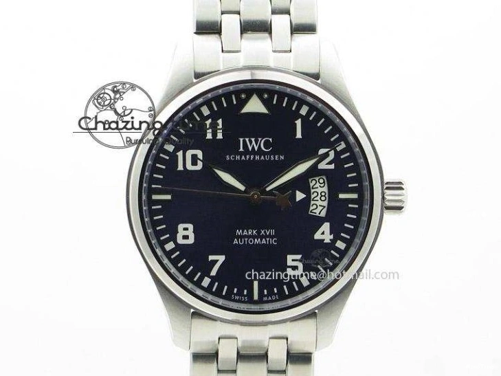 MIROTIME 0423 Pilot Chrono SS AZF 1:1 Best Edition Blue Dial on Brown Leather Strap A TimelessDesign 7060